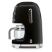Čierny kávovar na filtrovanú kávu 50's Retro Style - SMEG