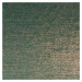 Zamatový tyrkysovozelený záves AMBI so škvrnitou medenou potlačou 140x250 cm