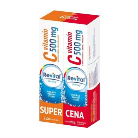 REVITAL Vitamín C 500 mg šumivý duopack 2 x 20 kusov