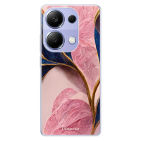 Odolné silikónové puzdro iSaprio - Pink Blue Leaves - Xiaomi Redmi Note 13 Pro