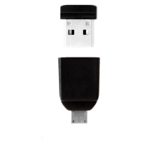VERBATIM Flash Disk 16GB Store 'n' Stay NANO + micro USB OTG adaptér, USB 2.0, čierna