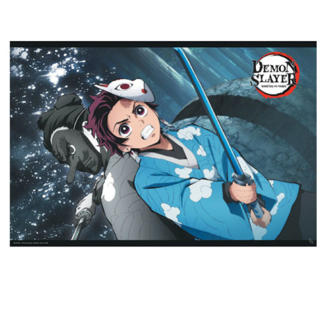 Abysse Corp Demon Slayer Tanjiro & Urukodaki Poster 91,5 x 61 cm