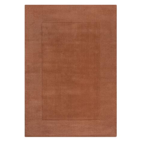 Kusový ručne tkaný koberec Tuscany Textured Wool Border Orange Rozmery kobercov: 160x230 Flair Rugs