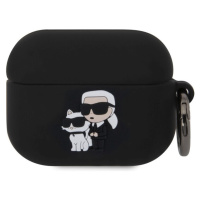 Karl Lagerfeld 3D Logo NFT Karl and Choupette puzdro AirPods Pro čierne