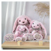 Doudou Histoire d´Ours Plyšová hračka ružový zajačik 25 cm