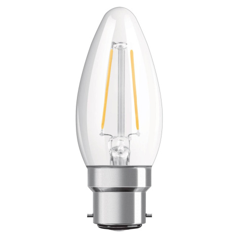 OSRAM LED sviečka B22d Classic B 2,5 W číra