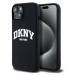 DKNY Liquid Silicone Arch Logo MagSafe Zadný Kryt pre iPhone 15 Black