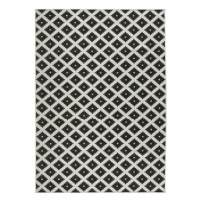Kusový koberec Twin-Wendeteppiche 103124 schwarz creme – na ven i na doma - 80x250 cm NORTHRUGS 