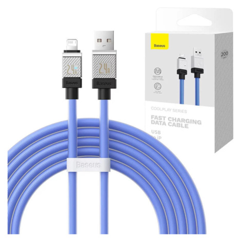 Kábel Fast Charging cable Baseus USB-A to Lightning CoolPlay Series 2m, 2.4A, blue (693217262678