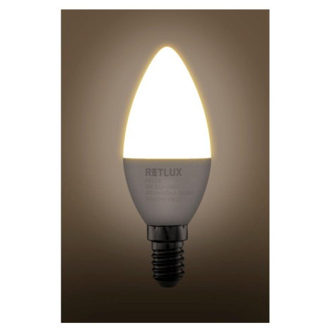 REL 34 LED C37 2x5W E14 WW RETLUX