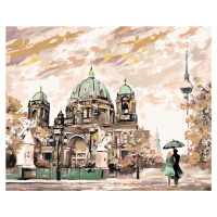 Maľovanie podľa čísel - POULIČNÝ POHĽAD NA BERLÍN Rámovanie: vypnuté plátno na rám, Rozmer: 40x5