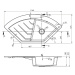 SAPHO SAPHO - Granitový zabudovateľný drez rohový s odkvapom 114x57,5cm, biela GR1931