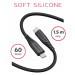 SWISSTEN SOFT SILICONE, USB-C na Lightning, 1.5m, 60W, čierrny