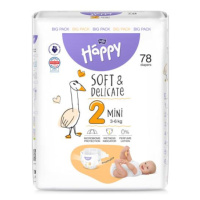 BELLA HAPPY Baby Plienky jednorazové Mini 3-6 kg Big Pack 78 ks