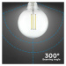 Žiarovka LED Filament E27 12W, 3000K, 1521lm, G125 VT-2143 (V-TAC)