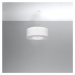 Biele závesné svietidlo s textilným tienidlom ø 50 cm Galata – Nice Lamps