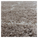 Kusový koberec Salsa Shaggy 3201 beige kruh - 80x80 (průměr) kruh cm Ayyildiz koberce