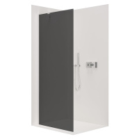 CERANO - Sprchová zástena Walk-in Onyx YL/P - chróm, grafitové sklo - 130x200 cm, CER-CER-8050BD