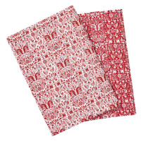 LIVARNO home Utierka na riad, 50 x 70 cm, 2 kusy (červená/biela)