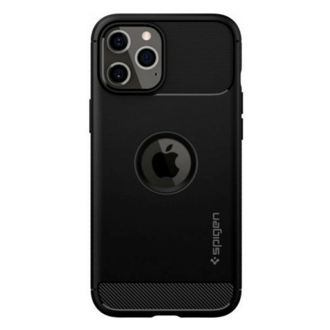 Odolné puzdro na Apple iPhone 12/12 Pro Spigen Rugged Armor čierne