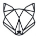 Drevená dekorácia Fox Siluette