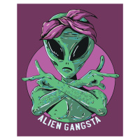 Maľovanie podľa čísel - ALIEN GANGSTA Rámovanie: bez rámu a bez vypnutia plátna, Rozmer: 40x50 c