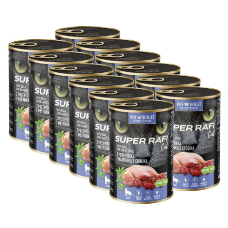 Super Rafi Cat Adult P&F Quail and Rabbit liver 12 x 400 g