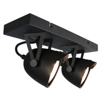Čierne nástenné svietidlo LABEL51 Spot Moto Cap Dos