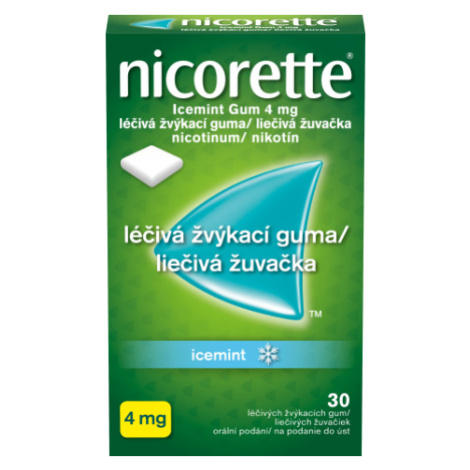 Nicorette Icemint Gum 4 mg gum.med.30 x 4 mg