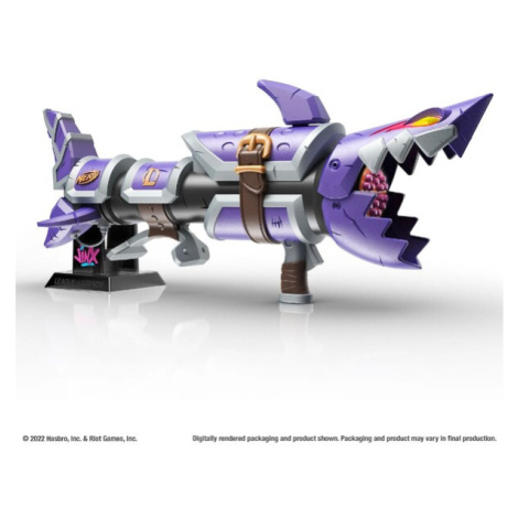 Replika zbrane League of Legends: NERF LMTD - Jinx Fishbones Blaster 93 cm Hasbro
