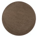Kusový koberec Eton hnědý 97 kruh - 250x250 (průměr) kruh cm Vopi koberce