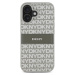 DKNY Leather Repeat Pattern Kryt pro iPhone 16, Sivý