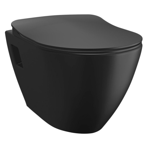 SAPHO - PAULA závesná WC misa, 35,5x50cm, čierna matná TP325-51SM