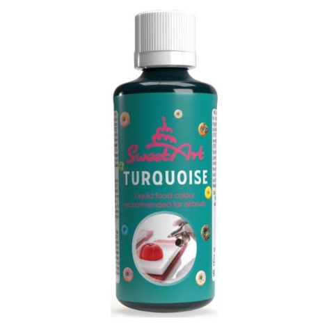 SweetArt airbrush farba tekutá tyrkysová (90 ml) - dortis - dortis