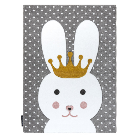 Detský kusový koberec Petit Bunny grey Rozmery kobercov: 160x220