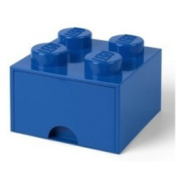 LEGO® úložný box 4 - so zásuvkou modrá  250 x 250 x 180 mm