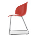 PEDRALI - Stolička GRACE 411 DS s chrómovým podstavcom - červená