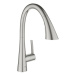 Grohe Zedra drezová batéria s vyťahovacou spŕškou, 3 prúdy supersteel 32294dc2 G32294DC2