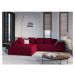Červená zamatová opierka k modulárnej pohovke Rome Velvet - Cosmopolitan Design