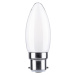 Paulmann sviečková LED B22d 4,7 W 2 700 K opálová