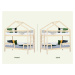 Benlemi Drevená poschodová posteľ KILI v tvare domčeka Zvoľte farbu: Nelakovaná, Zvoľte šuplík: 