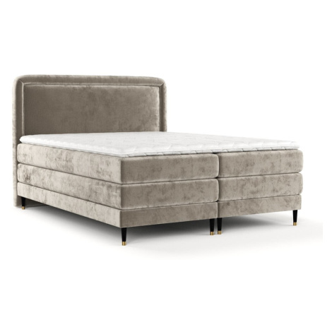 Svetlohnedá boxspring posteľ 140x200 cm Dove – Maison de Rêve