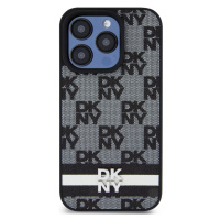 DKNY PU Leather Checkered Pattern and Stripe Apple iPhone 12/12 Pro DKHCP12MPCPTSSK Black