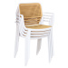 Stohovateľná stolička RAVID TYP 2 Biela,Stohovateľná stolička RAVID TYP 2 Biela