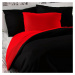 Kvalitex Saténové obliečky Luxury Collection červená / čierna, 140 x 200 cm, 70 x 90 cm