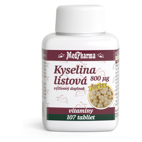 MEDPHARMA Kyselina listová 800 µg 107 tabliet