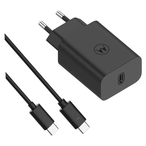 Motorola TurboPower Nabíjačka USB-C 30W + Kábel Typ-C na Typ-C, Čierny