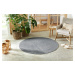 Kusový koberec Braided 105551 Light Grey kruh – na ven i na doma - 150x150 (průměr) kruh cm NORT