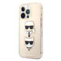 Silikónové puzdro Karl Lagerfeld na Apple iPhone 13 Pro KLHCP13LKCTUGLGO Glitter Karl`s & Choupe