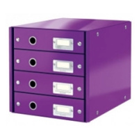 Leitz Zásuvkový box Click - Store 4 zásuvky purpurový
